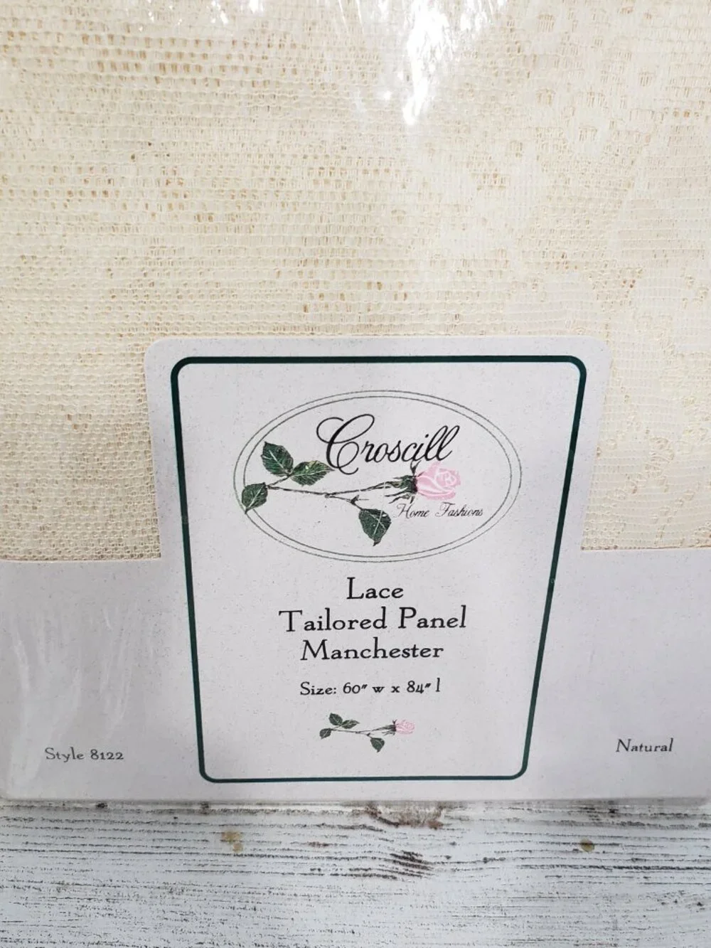 NIP Vintage Croscill Cream Lace Tailored Panel (1 panel ) Manchester 60 X 84